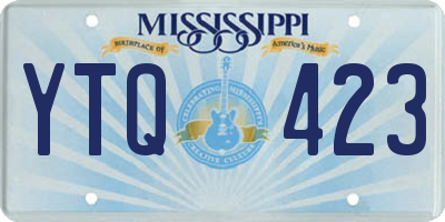 MS license plate YTQ423