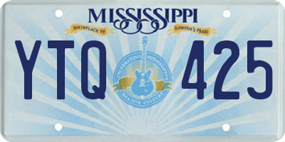 MS license plate YTQ425