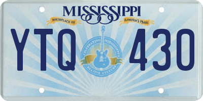 MS license plate YTQ430