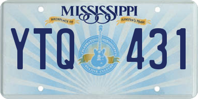MS license plate YTQ431