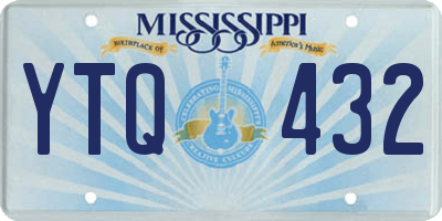 MS license plate YTQ432