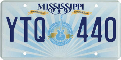 MS license plate YTQ440