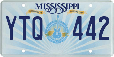 MS license plate YTQ442