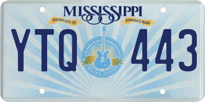MS license plate YTQ443