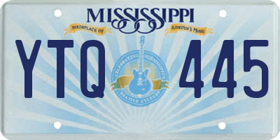 MS license plate YTQ445