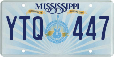 MS license plate YTQ447