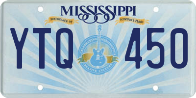 MS license plate YTQ450