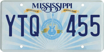 MS license plate YTQ455