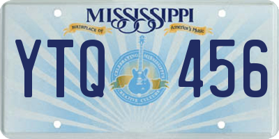 MS license plate YTQ456