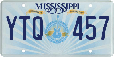MS license plate YTQ457