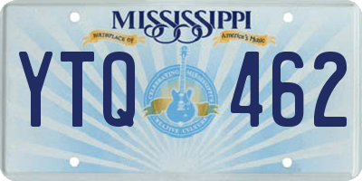 MS license plate YTQ462