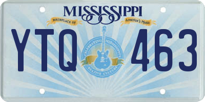 MS license plate YTQ463
