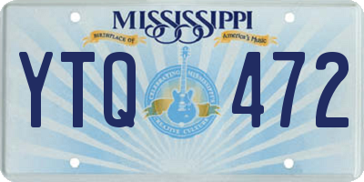 MS license plate YTQ472