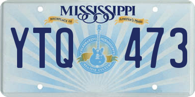MS license plate YTQ473