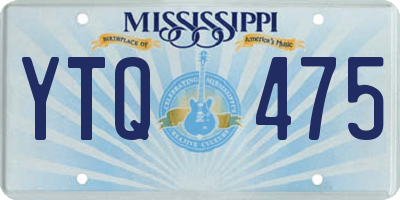 MS license plate YTQ475