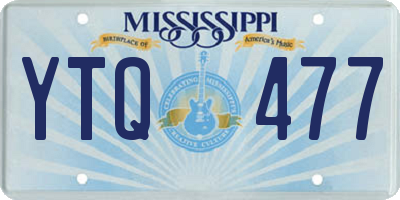 MS license plate YTQ477