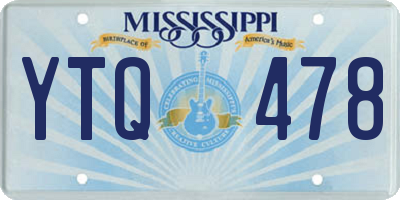 MS license plate YTQ478