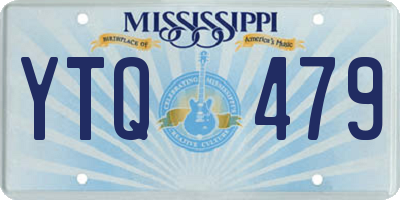 MS license plate YTQ479