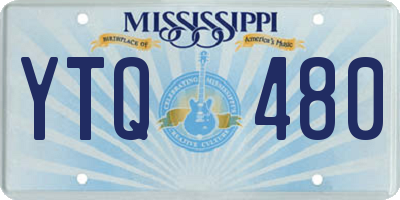 MS license plate YTQ480
