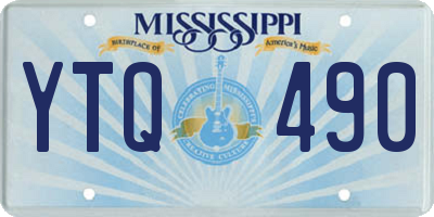 MS license plate YTQ490