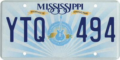 MS license plate YTQ494