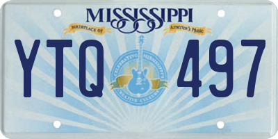 MS license plate YTQ497
