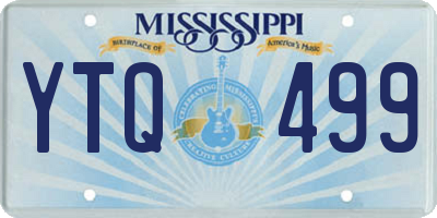MS license plate YTQ499
