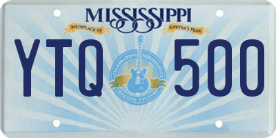 MS license plate YTQ500