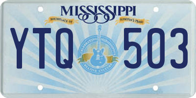 MS license plate YTQ503