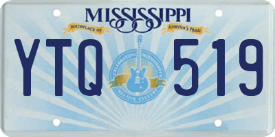 MS license plate YTQ519