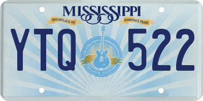 MS license plate YTQ522