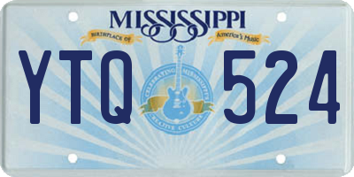 MS license plate YTQ524