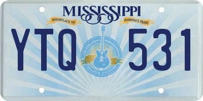 MS license plate YTQ531