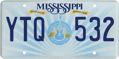 MS license plate YTQ532