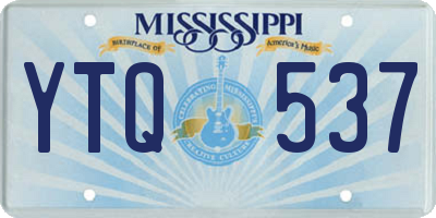 MS license plate YTQ537