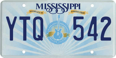 MS license plate YTQ542