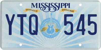 MS license plate YTQ545