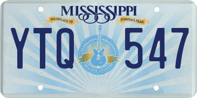 MS license plate YTQ547