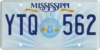 MS license plate YTQ562