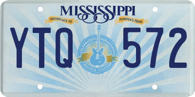 MS license plate YTQ572