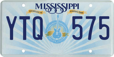 MS license plate YTQ575