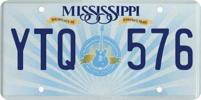 MS license plate YTQ576