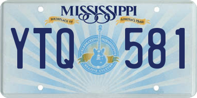MS license plate YTQ581