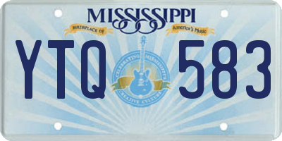 MS license plate YTQ583