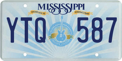 MS license plate YTQ587