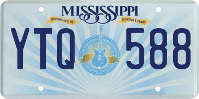 MS license plate YTQ588