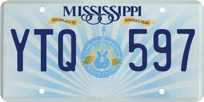 MS license plate YTQ597