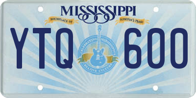 MS license plate YTQ600