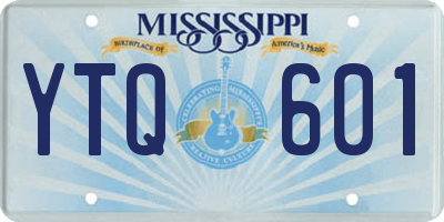 MS license plate YTQ601