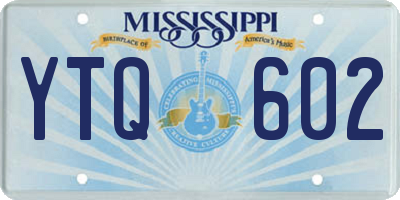 MS license plate YTQ602